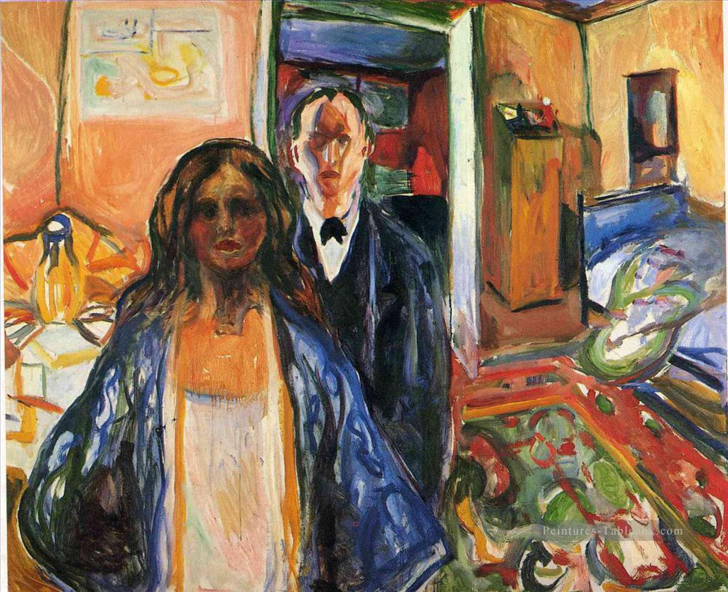 l’artiste et son modèle 1921 Edvard Munch Expressionism Peintures à l'huile